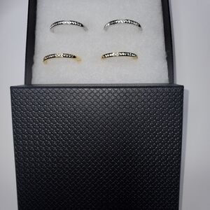 Swarovski Crystal Hoop Earrings in Gold and Silver - Women Jewelry Earrings